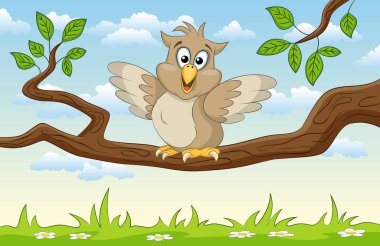 Dal bir karikatür baykuş resmi