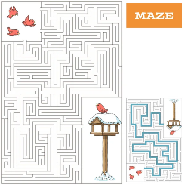 Laberinto juego Puzzle — Vector de stock