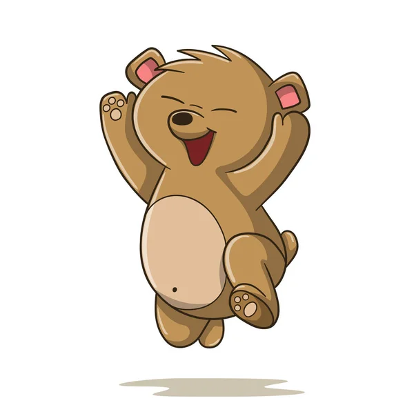 Šťastný karikatura medvěd — Stockový vektor
