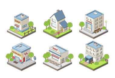 Farklı Isometric Evlerinin Koleksiyonu