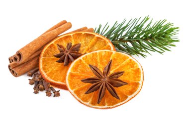 Kurutulmuş tarçın turuncu beyaz