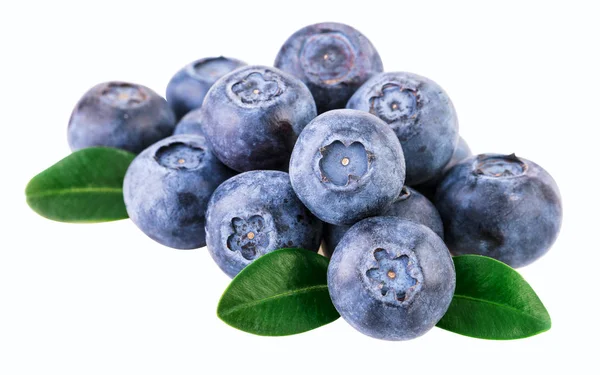 Blueberry stack op wit met uitknippad — Stockfoto