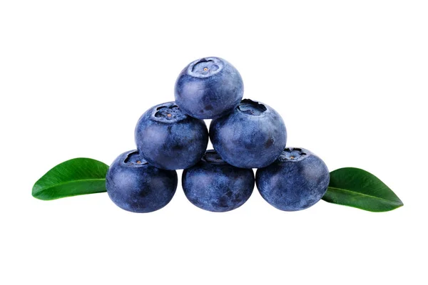 Stack Blueberries White Clipping Path — Stock Photo, Image