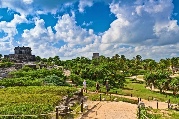 Tulum Mexique Vue Imprenable Sur Les Ruines Mayas Péninsule Yucatan — Photo