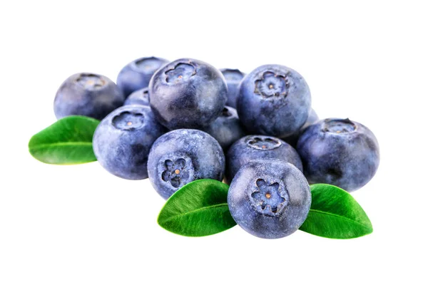 Stapel Von Blaubeeren Isoliert Auf Weiß Mit Schnittpfad — Stockfoto