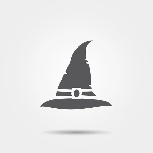 Icono del sombrero de bruja — Vector de stock