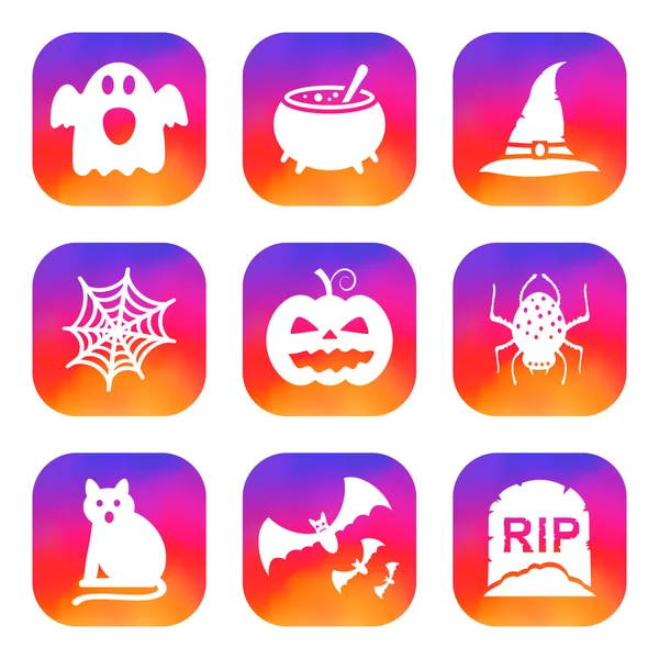 Halloween icons set — Stock Vector