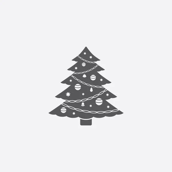 Kerstboom pictogram — Stockvector