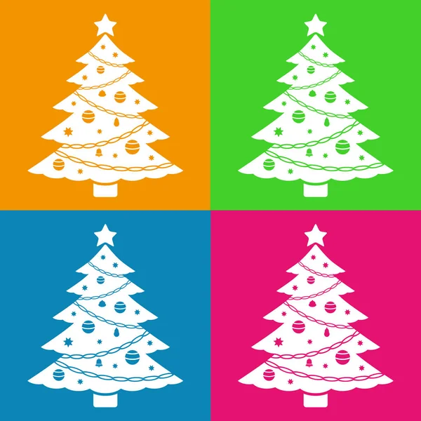 Kerstboom vector icoon — Stockvector