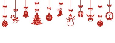 Noel süsler arka plan asılı