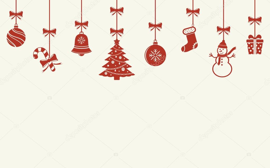 Download Various hanging Christmas ornaments — Stock Vector © fad82 ...