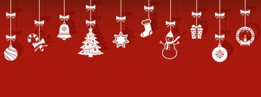 Noel süsler arka plan asılı