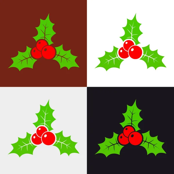 Holly berry pictogram — Stockvector