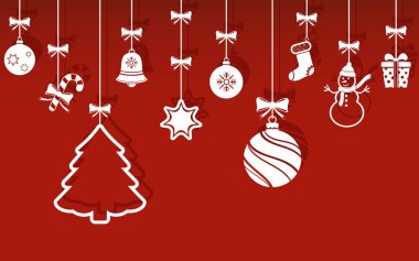 Noel süsler asılı ile arka plan