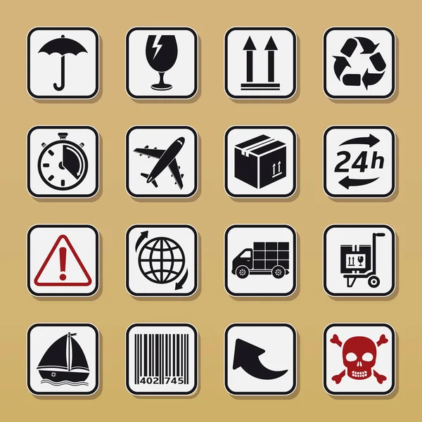 Set of packaging symbols