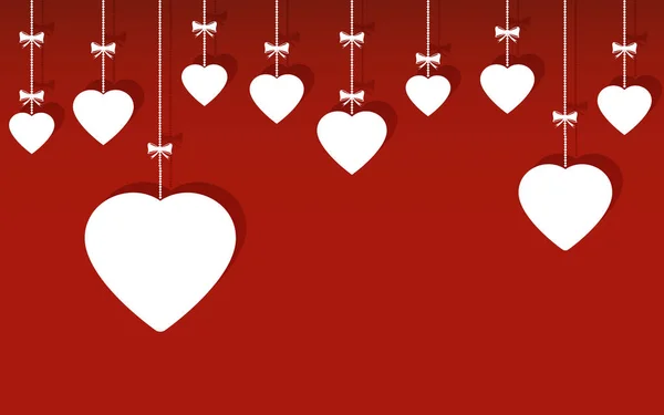 Valentines pendaison ornements fond — Image vectorielle