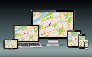 GPS navigasyon aygıtları şablonu