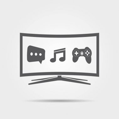 Eğri akıllı Tv simgesi
