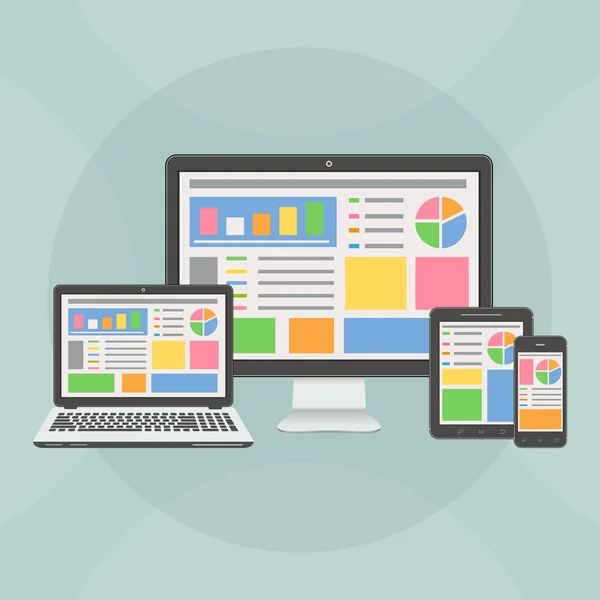 Responsive Webdesign — Stockvektor