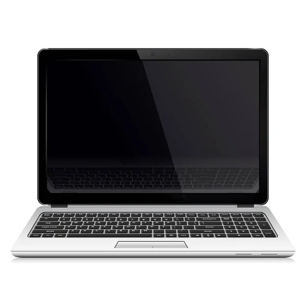 Laptop com tela em branco — Vetor de Stock