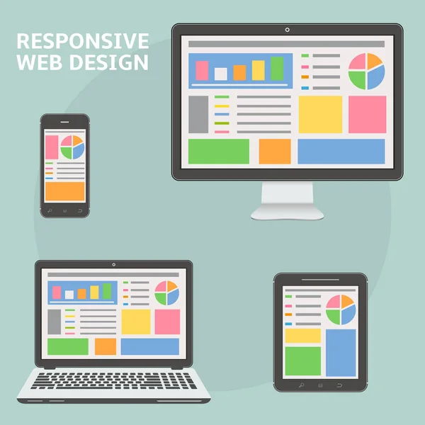 Responsive web design — Stockvector