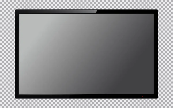 Современный телевизор с чистым экраном на прозрачном фоне — стоковый вектор