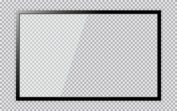 Moderní Tv s transparentní obrazovkou izolované na průhledném pozadí — Stockový vektor