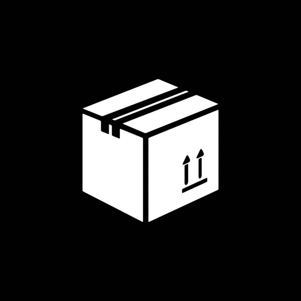 Caja de cartón icono — Vector de stock