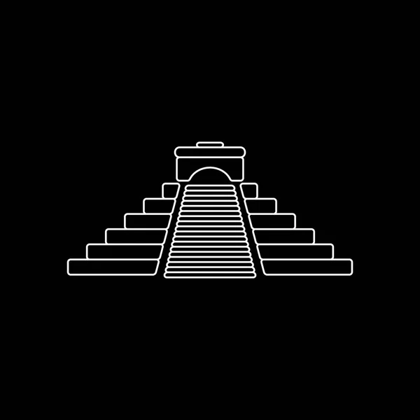 Icona piramide azteca — Vettoriale Stock