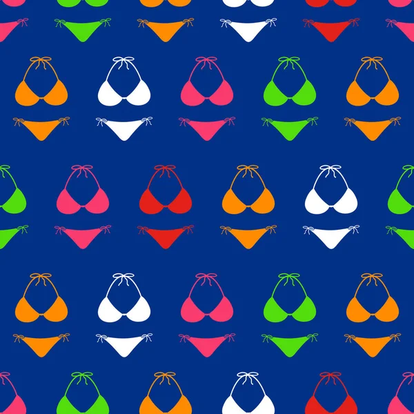 Bikini seamless mönster bakgrund — Stock vektor