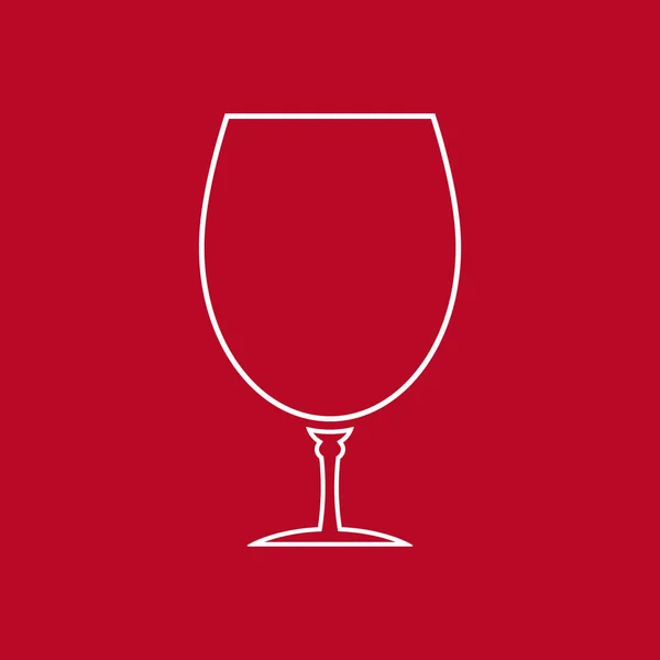 Ícone de vidro de vinho - Vector —  Vetores de Stock