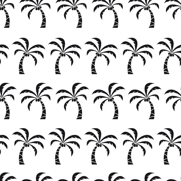 Vector seamless pattern with palm trees — Stock Vector