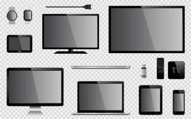 Gerçekçi Tv, bilgisayar monitörü, dizüstü bilgisayarlar, tablet, cep telefonu, akıllı izle, usb flash sürücü, Gps navigasyon sistemi cihazı, uzaktan kumanda ve elektrik fişi ile Tv kutusu alıcı seti