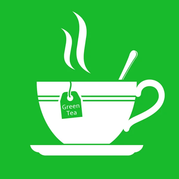 Ícone de chá verde — Vetor de Stock