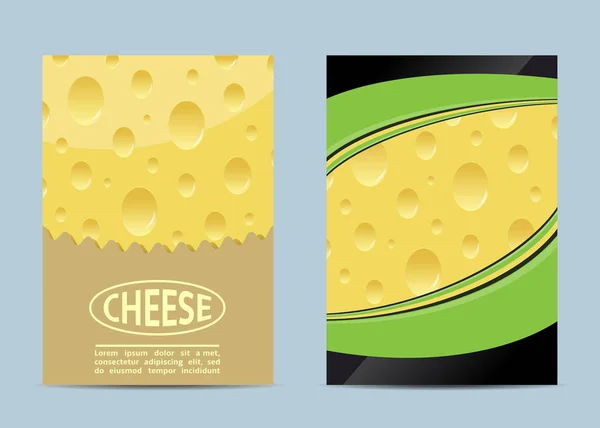 Banner de queso Flyer — Vector de stock