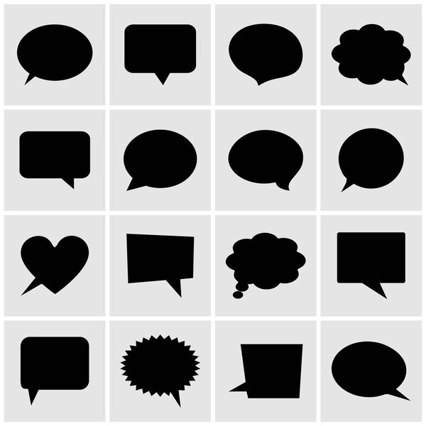 Speech bubble icon set