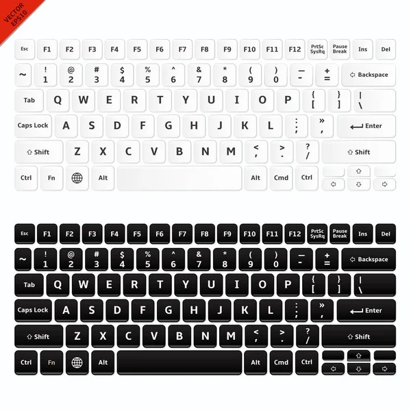 Black and white keyboard Stock Vector Image by ©DeCe11 16349211