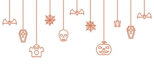 Halloween appeso ornamenti sfondo — Vettoriale Stock