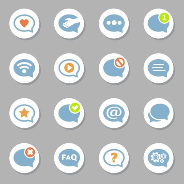 Mesaj kabarcık Icons set