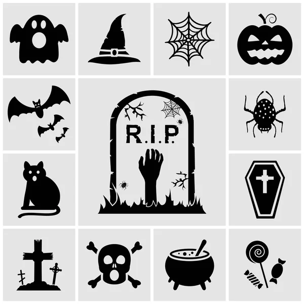 Icone vettoriali di Halloween — Vettoriale Stock