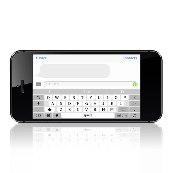 Смартфон із додатком SMS для обміну повідомленнями — стоковий вектор