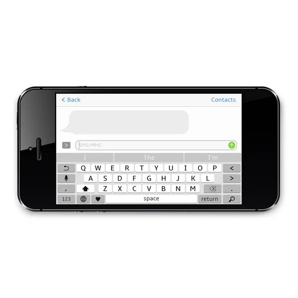 Modèle de chat sms Smartphone avec espace de copie — Image vectorielle