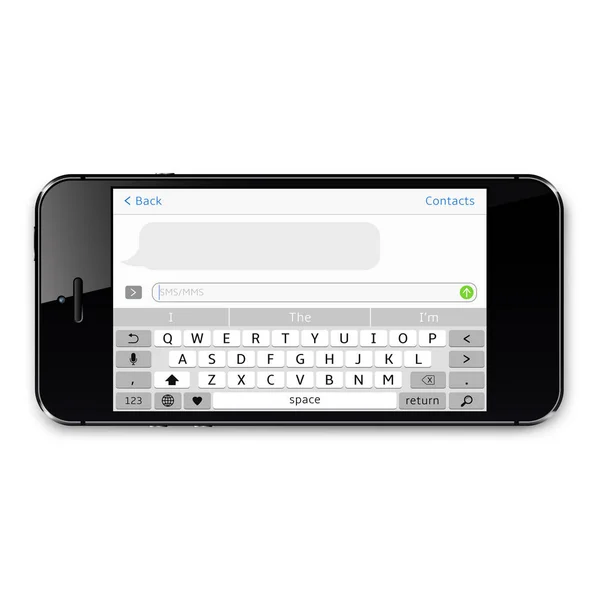 Smartphone sms modelo de bate-papo com espaço de cópia —  Vetores de Stock