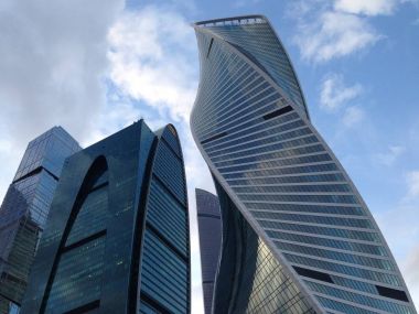 Moskova Şehri - Moskova Uluslararası İş Merkezi Gökdelenler Manzarası