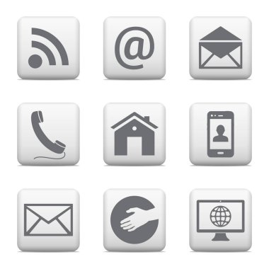 irtibat düğmeleri ayarlamak, e-posta kutsal kişilerin resmi web sitesi için
