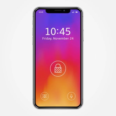 Yüksek Detaylı gerçekçi smartphone. Vektör çizim.