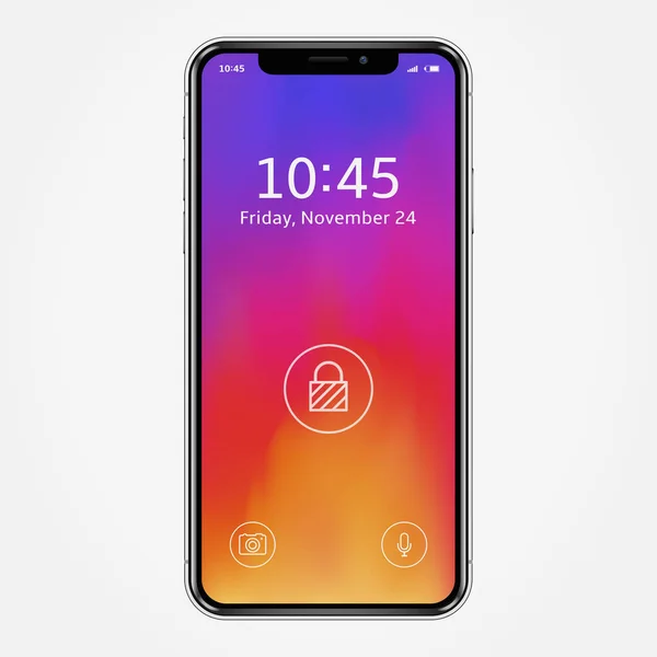 Hög detaljerad realistiska smartphone. Vektorillustration. — Stock vektor