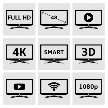 Akıllı Tv Icons set