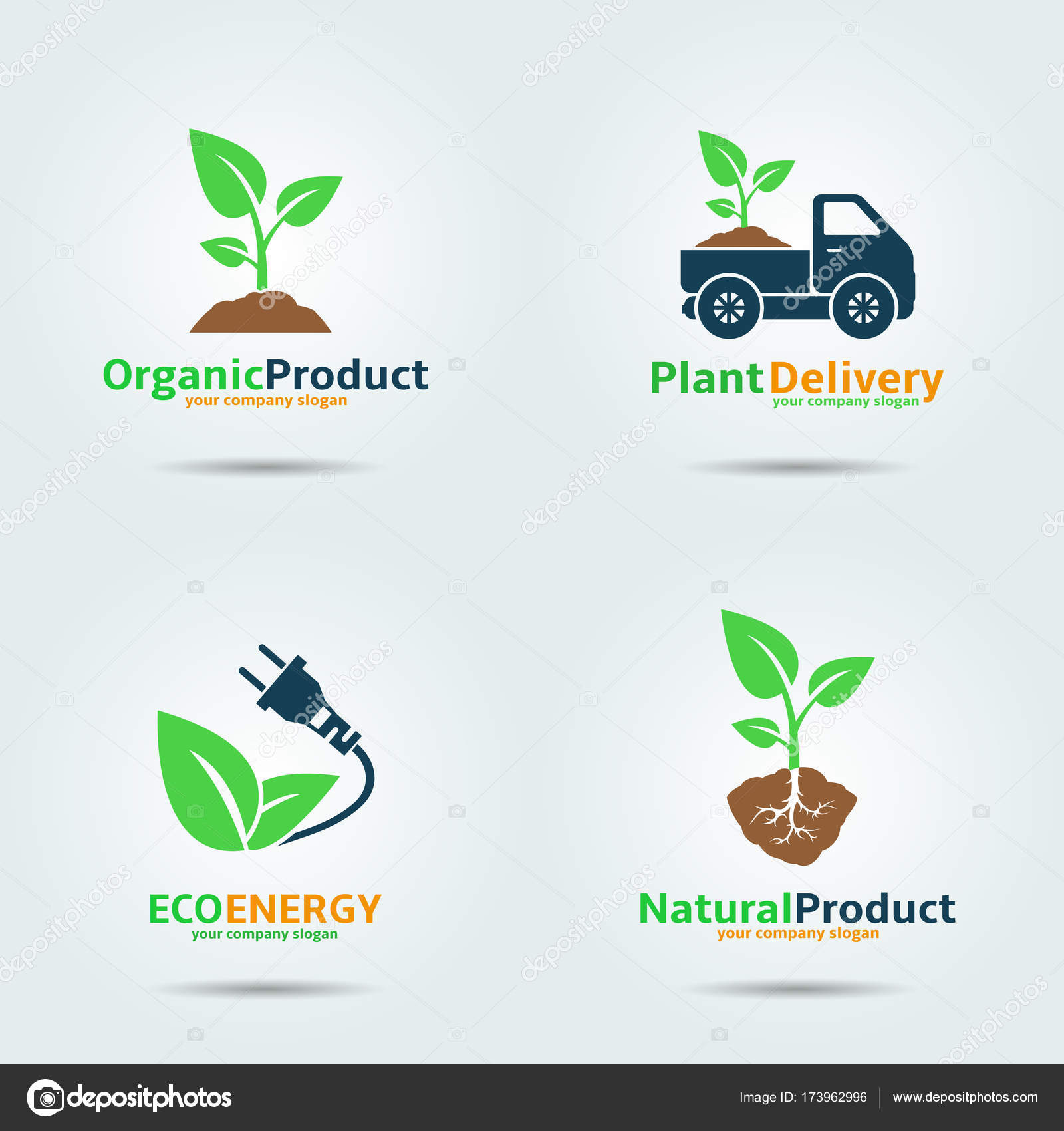 Green sprout logo set Stock Vector Image by ©fad82 173962996