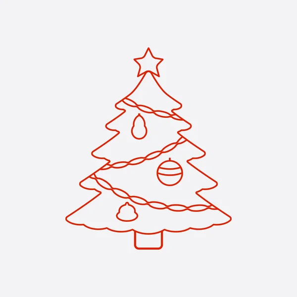 Kerstboom met sterpictogram — Stockvector
